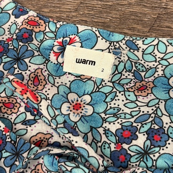 Warm Brand Women’s Floral Peasant Blouse Size 2 - Picture 3 of 6